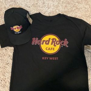Hard Rock Cafe Key West shirt and hat